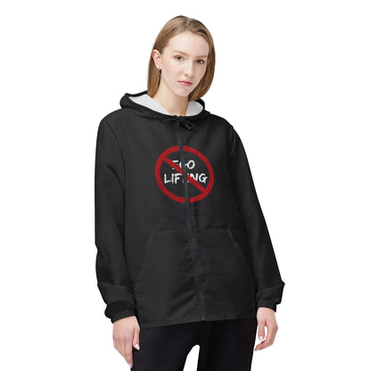 Minimal Black Windbreaker | Center Logo