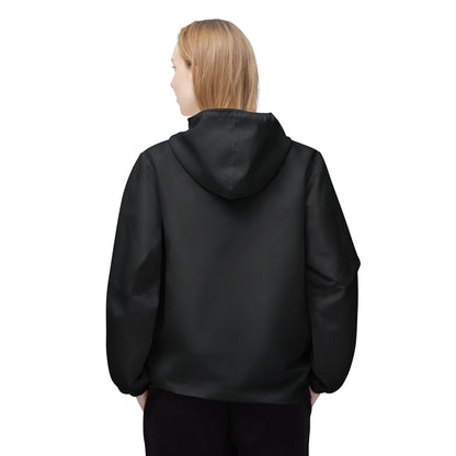 Minimal Black Windbreaker | Center Logo