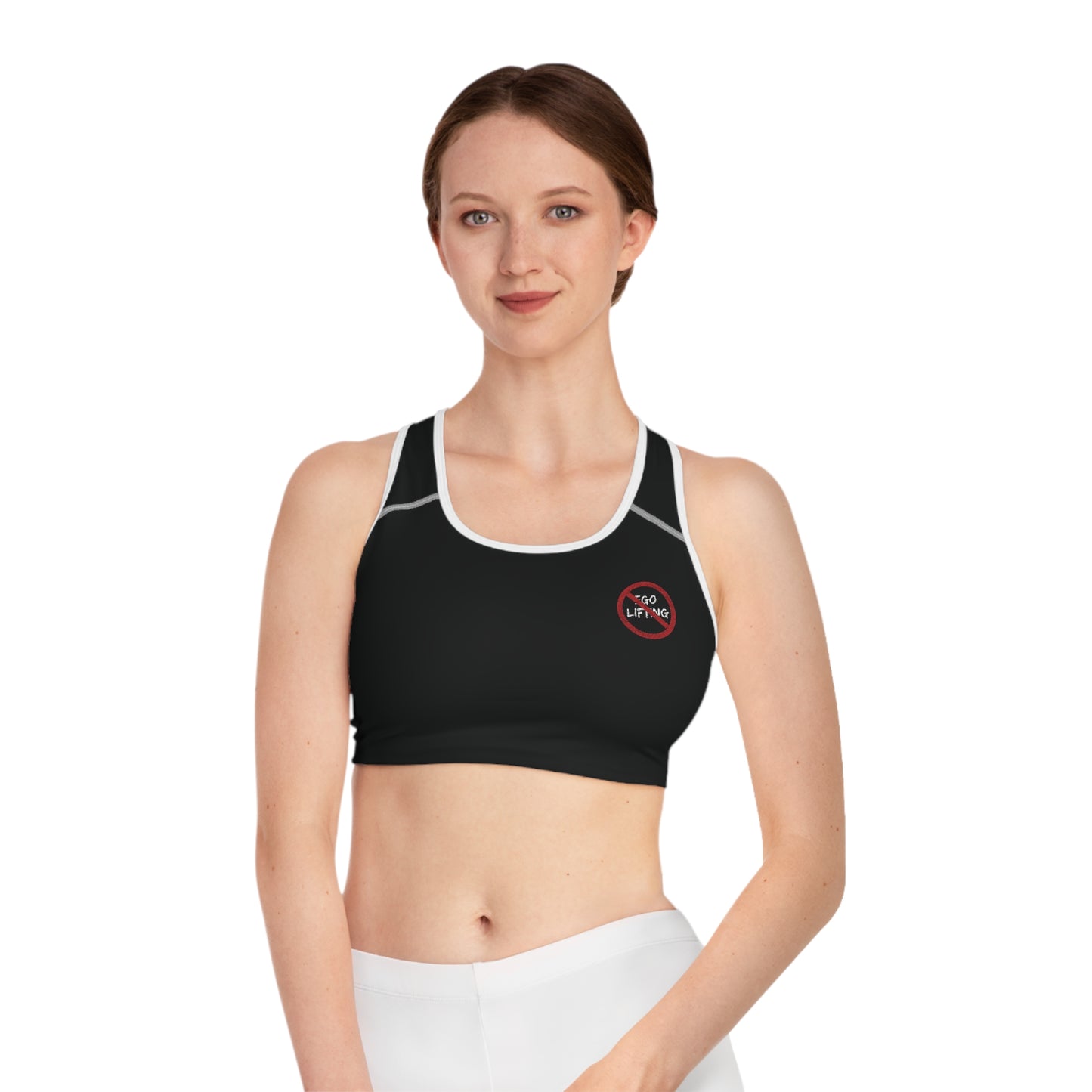 Black Sports Bra | Small Emblem