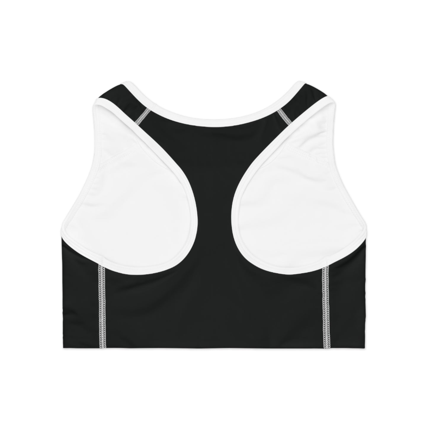 Black Sports Bra | Small Emblem