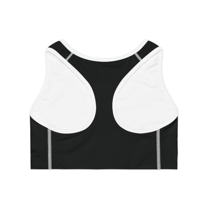 Black Sports Bra | Small Emblem