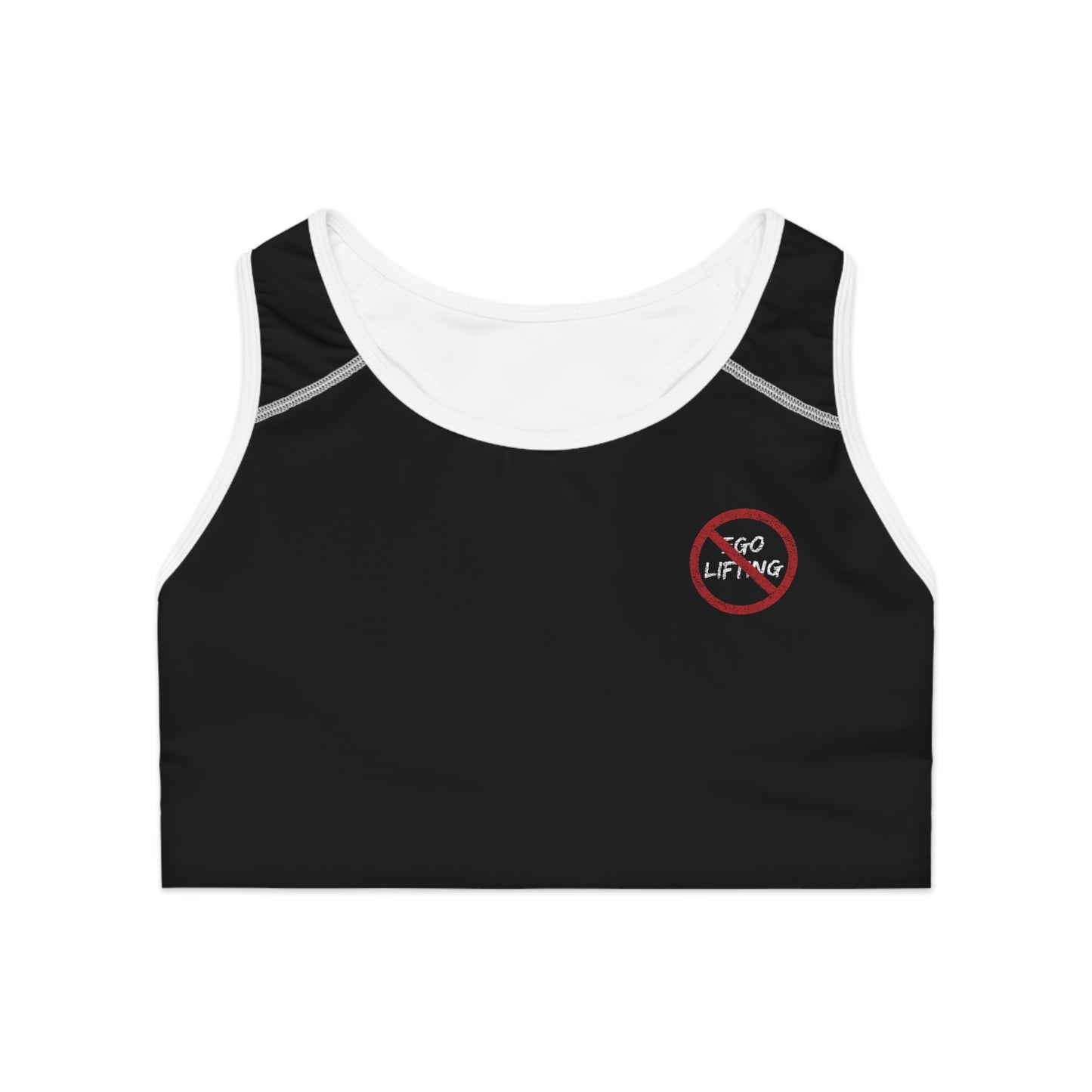 Black Sports Bra | Small Emblem