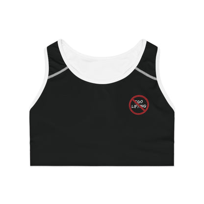 Black Sports Bra | Small Emblem