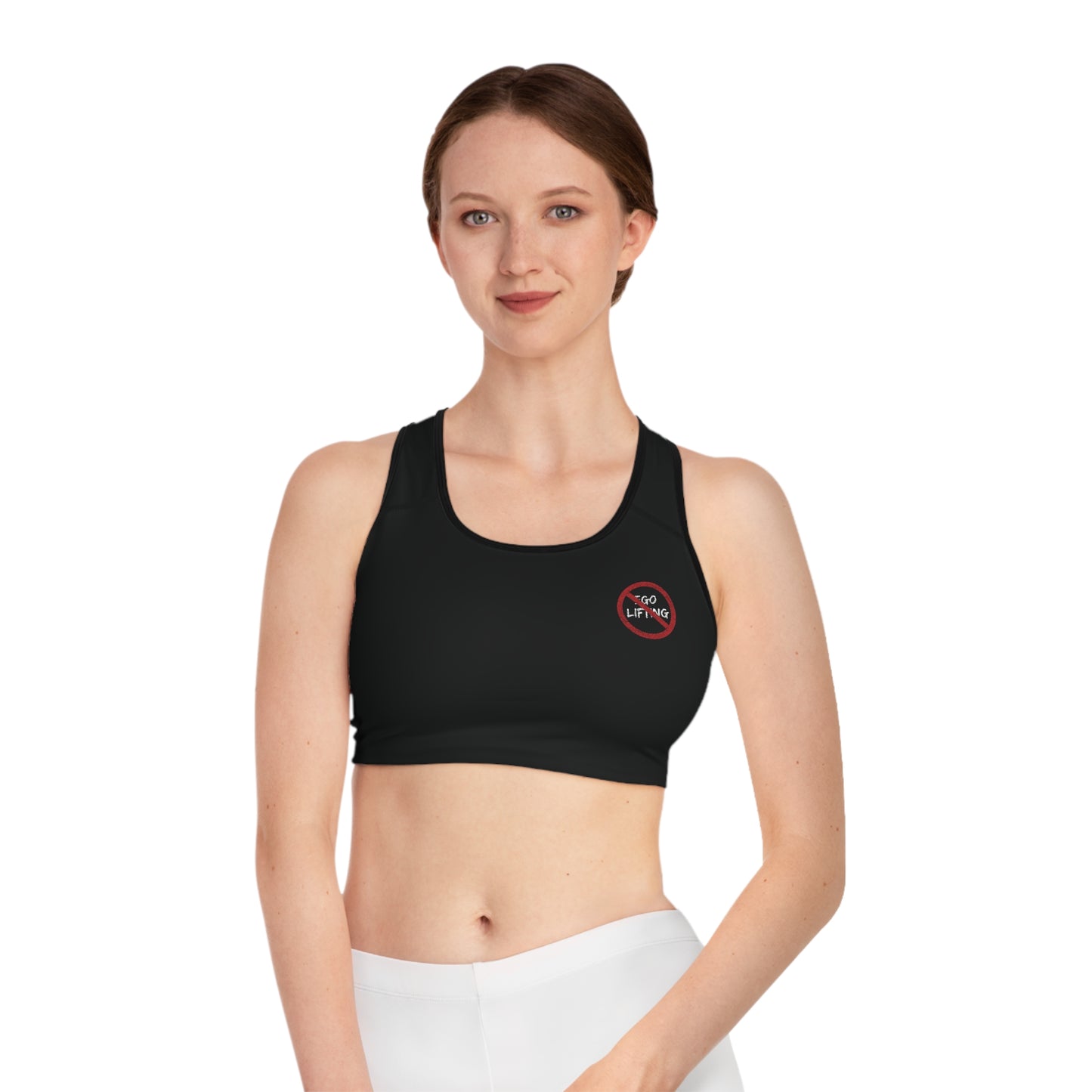 Black Sports Bra | Small Emblem