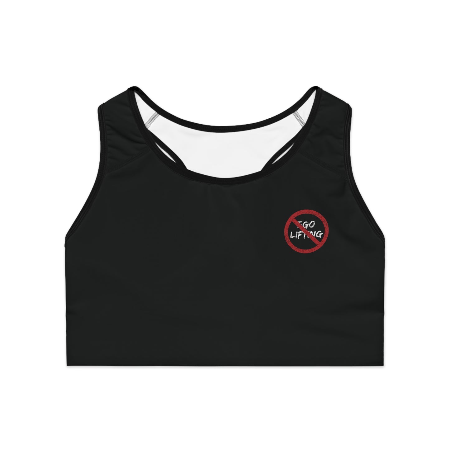 Black Sports Bra | Small Emblem