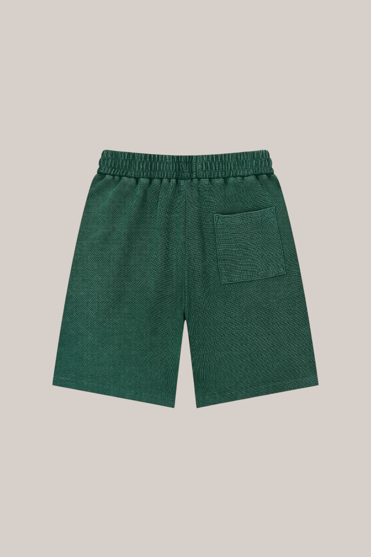 Mineral Wash Waffle Knit Shorts