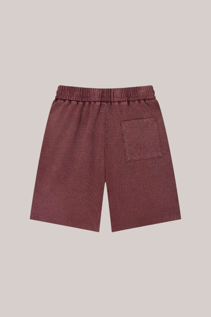 Mineral Wash Waffle Knit Shorts