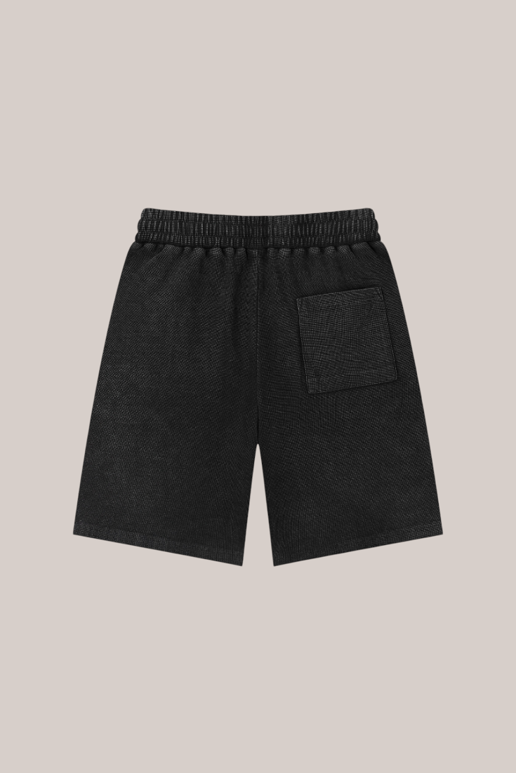 Mineral Wash Waffle Knit Shorts