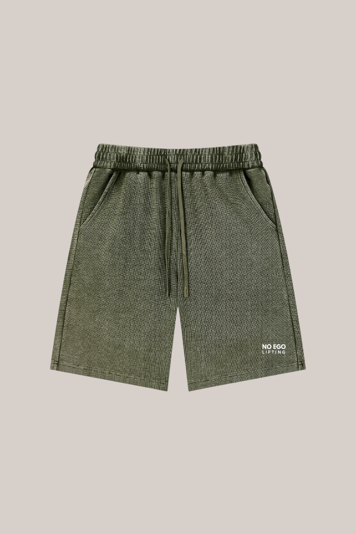 Mineral Wash Waffle Knit Shorts