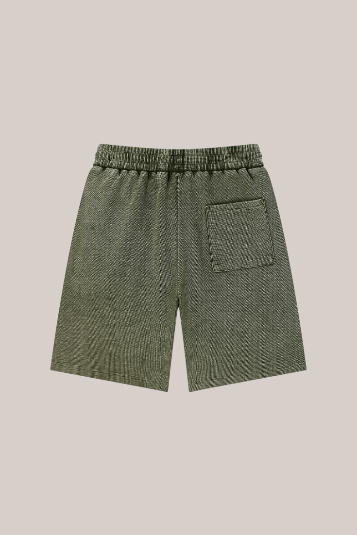 Mineral Wash Waffle Knit Shorts